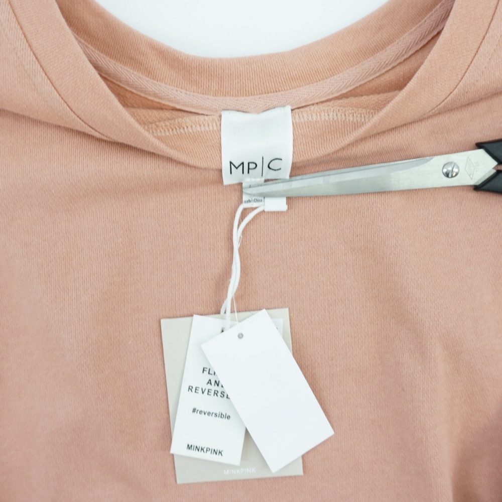 MINKPINK Corset Tie Short Sleeve Dolman Tee Top S - Picture 8 of 8